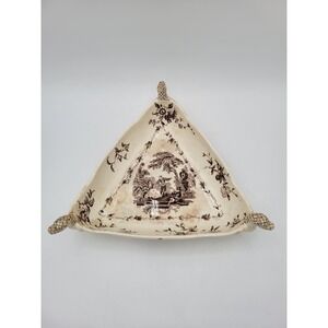 Mason's Ironstone Watteau Brown Dragon Head Triangle Bowl AS-IS